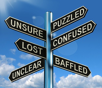 Puzzled Confused Lost Signpost Showing Puzzling Problem - Feel Discombobulated, Confused, Distracted and Betrayed? You Are Not Alone - Miller on the Money