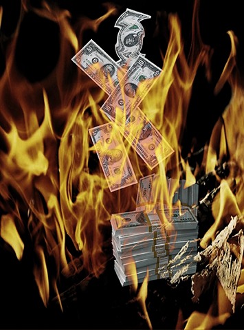 A stack of money in a fire - Don’t Let Inflation Destroy Your Life Savings - Miller On the Money