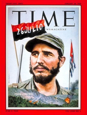 Time Magazine cover from 1959 showing Fidel Castro as "Man of the Year"