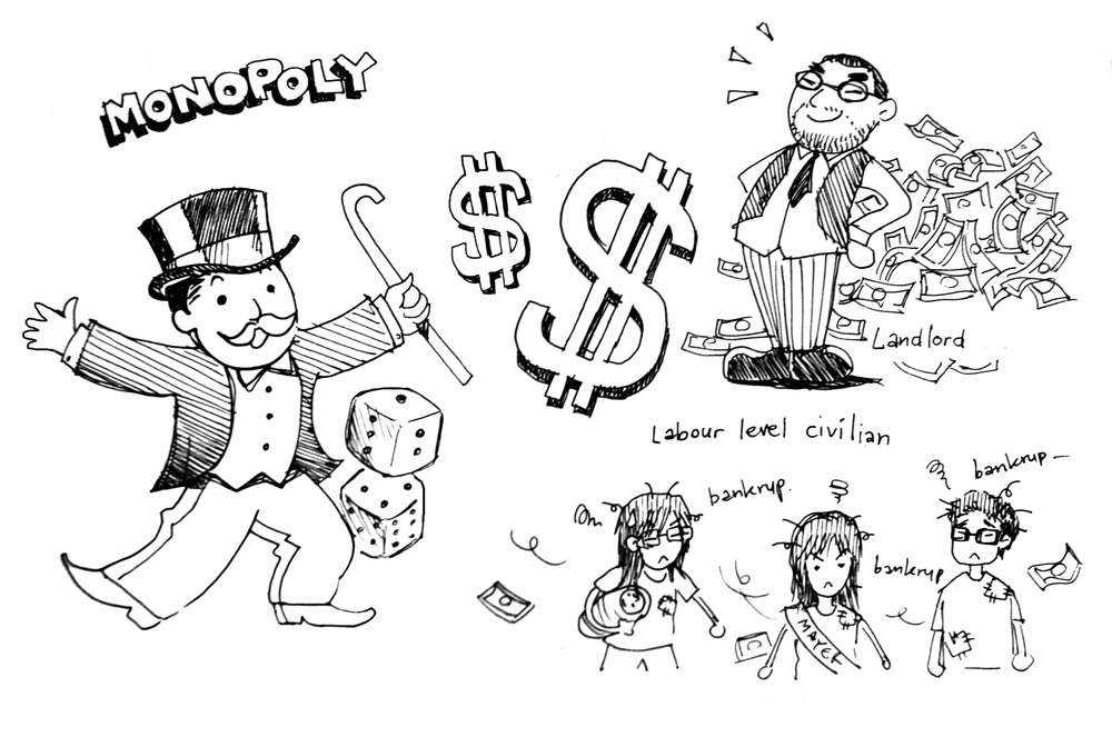 Monopoly editorial comic image