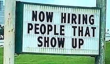 Now Hiring People that Show Up - Miller on the Money