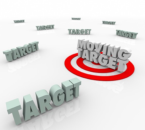 Moving Target Changing Plan Strategy Find Elusive Location - Retirement Survival – Trying to Hit a Moving Target