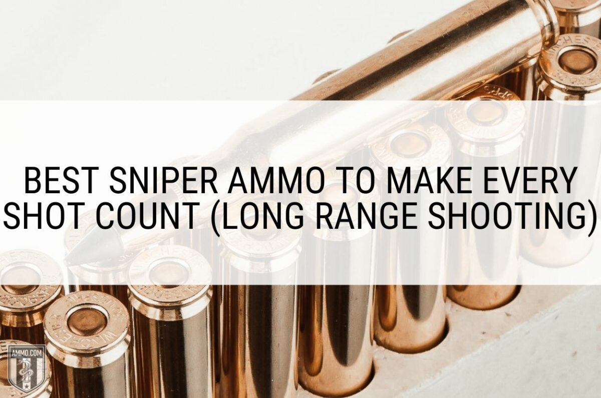 Let's be honest; there is not a single caliber that is perfect for all long-range shooting situations, which is why it's so important to choose the best sniper ammo to match the conditions you most often face. Whether you're looking for pin-point accuracy, specific bullet characteristics, or cost-efficient rounds, we have you covered below. The most common long-range shooting ammo is listed below from the smallest to the largest caliber. .223 Rem / 5.56 NATO 224 Valkyrie 243 Winchester 6mm Creedmoor 6.5mm Creedmoor 6.5mm Grendel 7.62mm NATO .300 Winchester Magnum .308 Winchester .338 Lapua Magnum .408 Cheyenne Tactical .416 Barrett .50 BMG So which one is best for you? Let's begin by explaining our top picks; then, we will break down the characteristics that determine the best sniper ammo. Best Calibers for Long-Distance Shooting Best 223 Long-Range Ammo Federal Premium 69gr HPBT Shop Federal 223 Rem Ammo SPECS Bullet Weight: 69-grain Casing Type: Brass Muzzle Velocity: 2,950 fps Muzzle Energy: 1,333 ft-lbs PROS High-quality materials Well known brand Excellent bullet for accuracy and long-range Compatible with the AR platform Inexpensive CONS Lightweight bullet Can't shoot as far as other calibers WHY WE CHOSE IT The 223 is an entry-level long-distance round, with long-distance being a relative term. The .223 Rem maxes out around 400 yards, and most shooters don't push it over 200 yards, especially on windy days. But high-quality ammo like Federal Premium 69gr HPBT is relatively inexpensive compared to the same quality of ammo in larger calibers. The HPBT bullet design is one of the best for long-range shooting, though it lacks the power to get to impressive distances. Because the 223 is widespread and one of the main calibers for the AR-15, it's an excellent place to begin your journey of long-range shooting. Best 6.5 Creedmoor Long-Distance Ammo Hornady 147gr ELD Match Shop Hornady 6.5 Creedmoor Ammo SPECS Bullet Weight: 147-grain Casing Type: Brass Muzzle Velocity: 2,695 fps Muzzle Energy: 2,370 ft-lbs PROS Favorite of competition shooters High-quality materials Incredibly accurate Established brand Doubles as a hunting round CONS Expensive WHY WE CHOSE IT The 6.5 Creedmoor is a favorite of many long-range competition shooters because of its low recoil and high accuracy. Pairing that with one of the top ammo brands in the industry is a match made in shooting heaven. Hornady uses top-of-the-line materials for their match-grade ammo. However, that means it comes at a high price. While 6.5 Creedmoor is nowhere near the most expensive caliber to purchase, it's not what I consider cheap. If you like to hunt, you'll be happy to know that the 6.5 Creedmoor has enough power to take most medium-sized to big game in North America. The 6.5 Creedmoor Hornady 147gr ELD Match is ammo from which beginners and experts can benefit. Best 338 Lapua Magnum Ammunition Black Hills 250gr Sierra MatchKing Shop 338 Lapua Magnum Ammo SPECS Bullet Weight: 250-grain Casing Type: Brass Muzzle Velocity: 2,860 fps Muzzle Energy: 4,540 ft-lbs PROS Trusted by the military Designed for extremely long shots High-quality ammo CONS Expensive WHY WE CHOSE IT The .338 Lapua is one of the most popular sniper calibers in the world. The US Military and many other militaries adopted it as their primary sniper. It was designed for extremely long-distance shots yet remained lightweight and portable compared to the 50 BMG. The biggest drawback to Black Hills 338 Lapua ammo is the expense. These rounds aren't cheap, nor are they easy to find. Black Hills is known for manufacturing high-quality match-level ammo, and these rounds are no different. The 338 Lapua is for the serious long-distance shooter with a little extra cash to spend each time they pull the trigger. Best Long-Range Ammo Based on Accuracy Whether you're long-range hunting or shooting in competitions, accuracy is crucial. But what do I mean by accuracy? Accuracy is how close you can get to where you were truly aiming. It's determined by several factors, from the shooter to the gun and ammo. In order to make an ethical kill or score well in the competition, you must be accurate. Typically smaller calibers with less recoil will be more accurate at closer ranges. However, wind and gravity begin to take effect at longer ranges, making them less accurate as the target gets further away. So as a long-range shooter, you must walk the line of having enough power to resist the wind and gravity while choosing a round that doesn't hurt your shoulder after one shot. Once we've chosen our favorite caliber, many competition shooters choose the 6.5 Creedmoor or 6.5 Grendel; now it's time to pick our favorite ammo. Bullet design and quality are the two most significant factors affecting the accuracy of the ammo when all other things are considered equal. The bullet shape determines whether it will slice or tumble through the air. When a bullet tumbles, it is much less accurate and lowers its maximum effective distance. So we don't want a bullet that tumbles. Instead, we need a bullet that slices through the air like the 6.5 Creedmoor Federal Gold Medal 130grain BH OTM ammo. This is one of the most accurate factory-produced ammo rounds that allows shooters to reach sub-MOA standards. It's designed to use slightly heavier bullets to help resist wind; however, it maintains a high muzzle velocity and muzzle energy despite the additional weight. Federal Premium is a leader in the ammunition space, so when you purchase these rounds, you can trust they'll do as they're intended. If you're looking for a light recoil long-range round that's more suited for coyote hunting or personal protection, the 224 Valkyrie 88 Grain Hornady ELD Match ammo is what you should consider. These polymer-tipped rounds are incredibly accurate and designed for shooting out to 1,000 yards on the semi-auto AR platform. Lastly, if you're looking for a proper sniper round that's deadly accurate out to 2,000+ yards, I can't fail to mention the 338 Lapua Magnum. This round was initially designed for military snipers to fill the gap between the 7.62 NATO and 50 BMG. Still, law enforcement officers and big game hunters quickly adopted it as one of their favorite long-range cartridges. However, it's still known for much heavier recoil than the 5.56 or 6.5 Grendel, so new long-range shooters will find it less accurate than those rounds. Best Sniper Ammo Based on Ballistic Coefficient If you're new to long-distance shooting, you might have heard the phrase ballistic coefficient, but you don't have a clue what that means. Don't worry; we've all been there. Don't let the trolls in the forums discourage you for not understanding the terminology. While there's a complicated formula to determine the BC of a bullet, it's the numeric expression of the ability of the projectile to overcome air resistance while flying. A high BC shows the projectile can better resist drag. Drag slows a bullet down, allowing gravity to take effect quicker, bringing the bullet back to the earth instead of flying a long distance. Round nose bullets have the lowest BC, while spitzer rounds with a boat tail have the highest ballistic coefficient. A spitzer bullet is a projectile with a pointed tip. Sometimes it's a polymer-tipped bullet, and other times; it's an all-lead bullet. Understanding the BC of your bullets is crucial because it will help you become a more consistent shooter. Once again, the 6.5 Creedmoor rifle cartridge has a very high ballistic coefficient for the projectiles it fires compared to other long-range rifle rounds. For handloaders, the 150-grain Sierra MatchKing bullet has the highest BC of 0.713. However, these are difficult to find in factory-loaded ammo. For factory ammo, the 6.5 Creedmoor Hornady 147-grain ELD-Match has a high BC of 0.697. If you're looking for the highest BC, look no further than the Hornady A-Max 750-grain bullet of the .50 Browning Machine Gun cartridge with a ballistic coefficient of 1.05. This is the best ballistic coefficient of any bullet to date. There's a reason militaries worldwide still use a 50 BMG bolt-action rifle for sniping. The 408 CheyTac is a relatively new rifle caliber for sharpshooters. It boasts a BC of 0.874, and some indicators point to a 0.900 BC at 2,900 fps. Best Long-Distance Shooting Ammo Based on Sectional Density Sectional density is another term you might have heard and needed clarification on because it's not used in an average conversation. SD is how well a projectile will penetrate a target. This is most important for hunters and military members such as those in the US Army. The ability of the bullet to penetrate doesn't matter as much to competition shooters. The SD of a bullet is determined by a formula that, in part, takes the bullet weight in grams and divides it by the bullet's diameter. This means that heavy bullets will have a higher SD than lighter bullets. A 110gr Barnes TSX BT 300 Win Mag bullet has an SD of 0.166, while the same bullet in 180gr has an SD of 0.271. While a 45gr 223 bullet only has an SD of 0.125, or if you step up to a 55gr bullet, it's 0.157 SD. It's recommended for animals such as deer to have an SD near 0.2 and larger animals, like elk or moose, to have an SD closer to 0.3. If you're choosing your ammo solely based on sectional density, then I would recommend magnum cartridges like the 338 Lapua Magnum. The 50 BMG is another caliber with excellent sectional density for its bullets. The Hornady 750gr A-Max UHC bullet has an SD of 0.412. The Remington Core-Lokt Polymer Tipped 243 Win 95gr bullet is primarily used for deer hunting because of its exceptional sectional density with little recoil. Top Sniper Ammunition Based on Terminal Ballistics When speaking of the bullet's terminal ballistics, we're talking about what it does at the end of its flight once it has hit the target. Think about how much energy it transfers to the target or how big of a hole it punches. The bullet design, sectional density, and velocity all factor into the bullet's terminal ballistics. This is important for snipers and long-distance hunters because these factors ultimately determine the round's effectiveness. The types of bullets with the best expansion and lowest fragmentation are polymer-tipped hollow point bullets. The terminal ballistics of smaller calibers, such as the .223 Remington or the .224 Valkyrie, will not have as good of specs as larger magnum cartridges like the 300 Win Mag or .338 Lapua. A 223 caliber bullet typically has a high velocity, ranging from 2,700 to 3,400fps. However, it doesn't have enough mass to maintain these speeds for long distances and get deep penetration. Nor does it have a wide wound channel. That's why the 223 Rem is primarily used for varmints and medium-sized game like small deer. On the other hand, the 300 Win Mag bullet has a similar velocity but is three or more times heavier, so it will hold its velocity longer, have better penetration, and have a larger wound channel. Top Long-Range Ammunition based on Reliability Imagine having the elk of a lifetime walk out well within your range. You calmly get it in your sights and smoothly pull the trigger on your hunting rifle, but nothing happens. You wait to ensure the round won't fire, then eject it and rack in another, but the same thing happens again. Now imagine this scenario, except the stakes are raised, and you're in a combat situation. You can't afford to have ammo that won't fire because you risk getting your buddies or yourself hurt or killed. Ammunition reliability is one of the most overlooked factors. The only thing worse than ammo that doesn't go boom is inaccurate ammo. The good thing is most factory ammo produced today goes boom when you pull the trigger. The main things affecting ammo reliability are manufacturing quality and primer design. Today most ammo uses boxer primers, which are the most reliable. However, not all ammunition brands use the same gunpowder, which can affect ammo quality. As long as you stick with well-recognized brands like Hornady, Federal, Winchester, Remington, and other high-end brands, you can rest assured you're buying reliable ammo. The cheaper the ammo, the less reliable it tends to be. You can always check the reviews of the ammunition you're purchasing on Ammo.com to understand better how reliable it is from people who have used it Top Sniper Rifle Ammo Based on Cost We all only make so much money, and only a portion of it can be spent on a new Ruger rifle or ammo for that rifle. I like shooting a lot, but I can't afford to buy an unlimited supply of the best ammo, so sometimes I have to settle for the best ammo I can afford. This is a delicate balancing act because I don't want to waste money on rounds that don't work, but I also don't need the top-of-the-line ammunition for plinking on a Sunday afternoon. Generally speaking, the smaller calibers will cost less than larger calibers because they don't require as much material. For example, 243 Win ammo costs less per round than 50 BMG ammo. The brand name also factors into the cost. Though brands like Federal, Winchester, Hornady, and Remington are reliable, they tend to cost more than brands like Wolf, TulAmmo, and Fiocchi. How to Choose the Best Sniper Ammo Now that you know some of the best options, how do you choose which one works for you? I recommend using price, availability, reliability, amount of recoil, and which rifle you're shooting to help determine which sniper ammo you should buy. Price It often hurts to think of how much we spend each time we pull the trigger, but we must consider it. While several things determine ammo prices, I always recommend staying within your budget and buying the best ammo you can afford. One way to reduce the price is by choosing to shoot steel vs brass casings. However, there are some downsides to shooting steel casings. There are a few ways you can save on high-quality brass-cased ammo, which we will discuss later. Availability The good thing about buying standard calibers is that they're easier to find. However, they can be more difficult to find in times of high demand because everyone else is buying them. When this happens, ammo manufacturers typically start producing more to try to catch up with demand, so the most common calibers are also the first ones back on shelves. However, if you're a handloader, this is fine as long as the materials are available to craft your own ammo. Reliability The ammo you buy should be reliable, meaning it should go boom when you pull the trigger. You'll need to walk a fine line between reliability and cost if you're on a tight budget. Firearm The rifle you choose to shoot determines which ammo you should buy. Each rifle will perform differently with various brands of ammo. You'll have to experiment with different brands and bullet weights to determine which rounds work best in your sniper rifle. Recoil Lastly, you should consider the amount of recoil each has; even if you're shooting the same caliber, the bullet weight can change how much recoil you feel. Less powerful rounds have less recoil and can be more accurate; however, you're giving up potential distance when you step down in power. How to Save Money on Long-Range Ammo If your budget is tight, or you shoot often and spend a lot of money on ammo, there are a few ways to save money. Buy in Bulk Buying bulk ammo is one of the best ways to lower the cost per round. However, you need to invest more money upfront to reap the benefits of buying in bulk. So it will initially cost you more, but you'll save money in the long run. Reloading Reloading spent brass is another way to save money. This also requires a significant investment because you'll have to purchase all the reloading equipment and supplies. Once that's purchased, the cost per round depends on how fast you can pump out high-quality rounds. I especially like reloading because you have much more control over the process and can craft the perfect round for your rifle. Combine the Two To exponentially increase your savings, do both, buy bulk ammo and then reload the spent brass. You'll be able to double up on the savings this way. Common Long-Distance Shooting Bullet Types Not every bullet will work when shooting long-range. There are specific types of bullets that work better than others because they're more accurate. Below you'll find some of the most common bullets found in long-distance ammo. FMJ The full metal jacket is not the best, but it's the cheapest long-range bullet. So if you're looking to save a little extra, consider buying ammo with an FMJ bullet. FMJ-BT A full metal jacket boat tail bullet is a step up from an FMJ. This type of bullet helps provide a more stable flight and increased accuracy. This bullet type has a higher BC than an FMJ, so it has become the standard for long-range competition shooting. HP Hollow point bullets weren't originally intended to be shot long distances. However, once a plastic tip was designed for HP bullets, they performed very well at long-range competitions and even better in long-range hunting situations. HPBT The pinnacle of long-range hunting bullets is the hollow point boat tail. This bullet design gives hunters incredible accuracy and knockdown power, even at long distances. Frequently Asked Questions Below you'll find several commonly asked questions about sniper ammo. What ammunition do snipers use? Snipers use different ammunition depending on the situation and current ammo contract. What is the best bullet for sniping? The best bullet for sniping is a polymer-tipped hollow point boat tail. Why do military snipers use 308? Military snipers use the 308 because it's one of the original sniper calibers. What is a 338 Lapua good for? The 338 Lapua is good for long-range shooting and big-game hunting. What is a 338 Lapua cartridge? The 338 Lapua cartridge is used by military snipers, law-enforcement snipers, and big-game hunters. What is the most popular sniper rifle? The most popular sniper rifle is the Barrett M82. What is the best caliber for long-distance shooting? The best caliber for long-distance shooting is the 6.5 Creedmoor. However, this can change depending on your needs. Parting Shots: The Best Sniper Ammo The best sniper ammo for you depends on several factors, such as accuracy, reliability, and cost. These factors determine which caliber and brand of ammunition you choose to shoot. Our top picks for the best caliber are .223 Rem, 6.5 Creedmoor, and .338 Lapua Magnum because they're either reasonably priced ammo, incredibly accurate, or excel at shooting long range. Best Sniper Ammo To Make Every Shot Count (Long Range Shooting) originally appeared in The Resistance Library at Ammo.com.