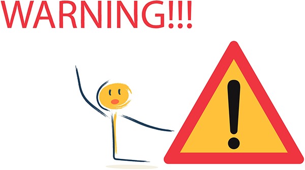 Warning!!! stick figure holding big alert sign - Warning concept - The Fed Is Giving Investors Fair Warning! - Miller on the Money